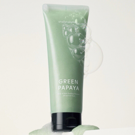 Пилинг энзимный для лица и тела с BHA-кислотой и центеллой Shaishaishai Green Papaya Body and Face Peeling Cleanser