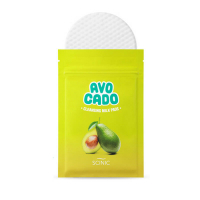 Спонжи очищающие для лица для снятия макияжа питательный SCINIC Avocado Cleansing Milk Pads, 10 шт