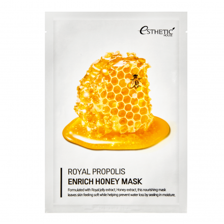 Тканевая маска для лица с прополисом Esthetic House Royal Propolis Enrich Honey Mask