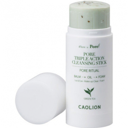 Стик очищающий 3 в 1 с зеленым чаем Caolion Pore Triple Action Cleansing Stick (Green Tea)