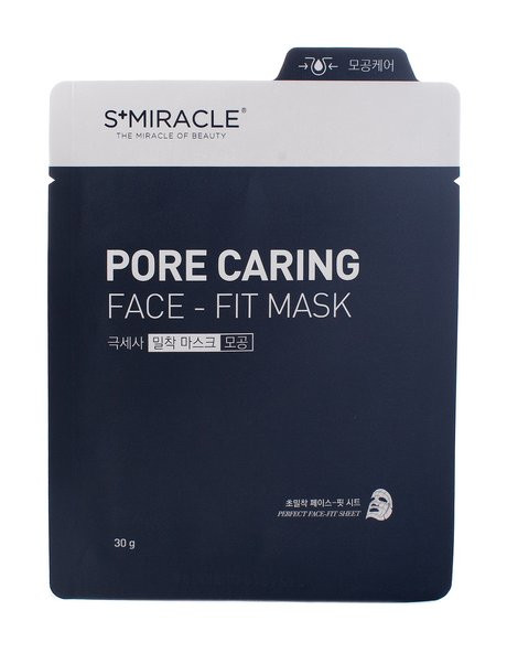 Маска для лица очищающая S miracle  Pore Caring Face Fit Mask
