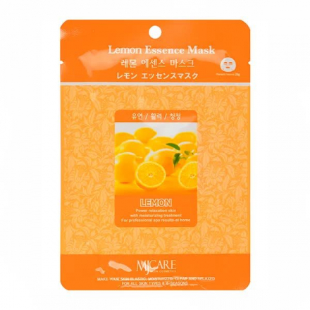 Маска для лица тканевая лимон MJ CARE Lemon Essence Mask