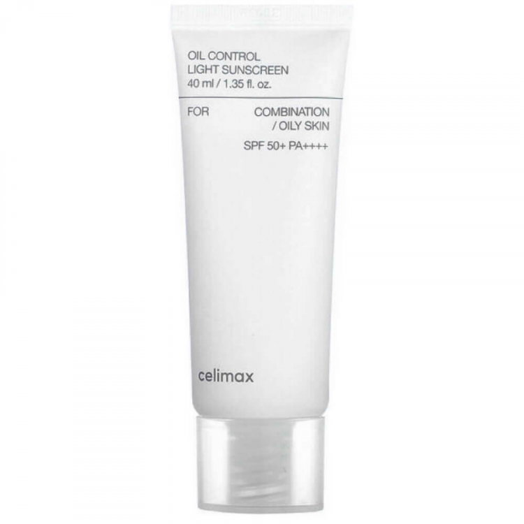 Солнцезащитный крем лёгкий себорегулирующий Celimax Oil Control Light Sunscreen SPF50+PA++++