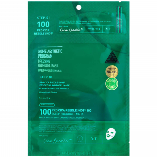 Маска гидрогелевая двухфазная с центеллой и микроиглами VT Cosmetics Pro Cica Reedle Shot 100 2Step Hydrogel Mask
