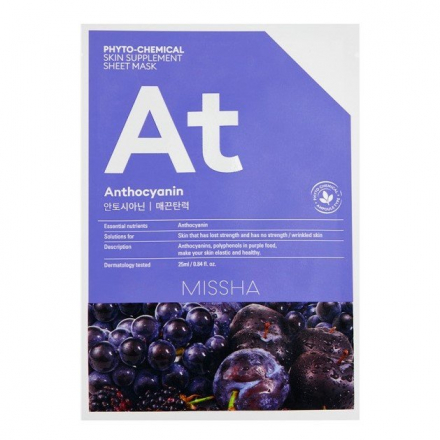 Маска для лица MISSHA Phytochemical Skin Supplement Sheet Mask (Anthocyanin/Lifting)