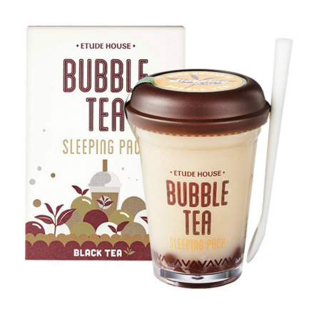 Маска ночная с черным чаем Etude House House Bubble Tea Sleeping Pack