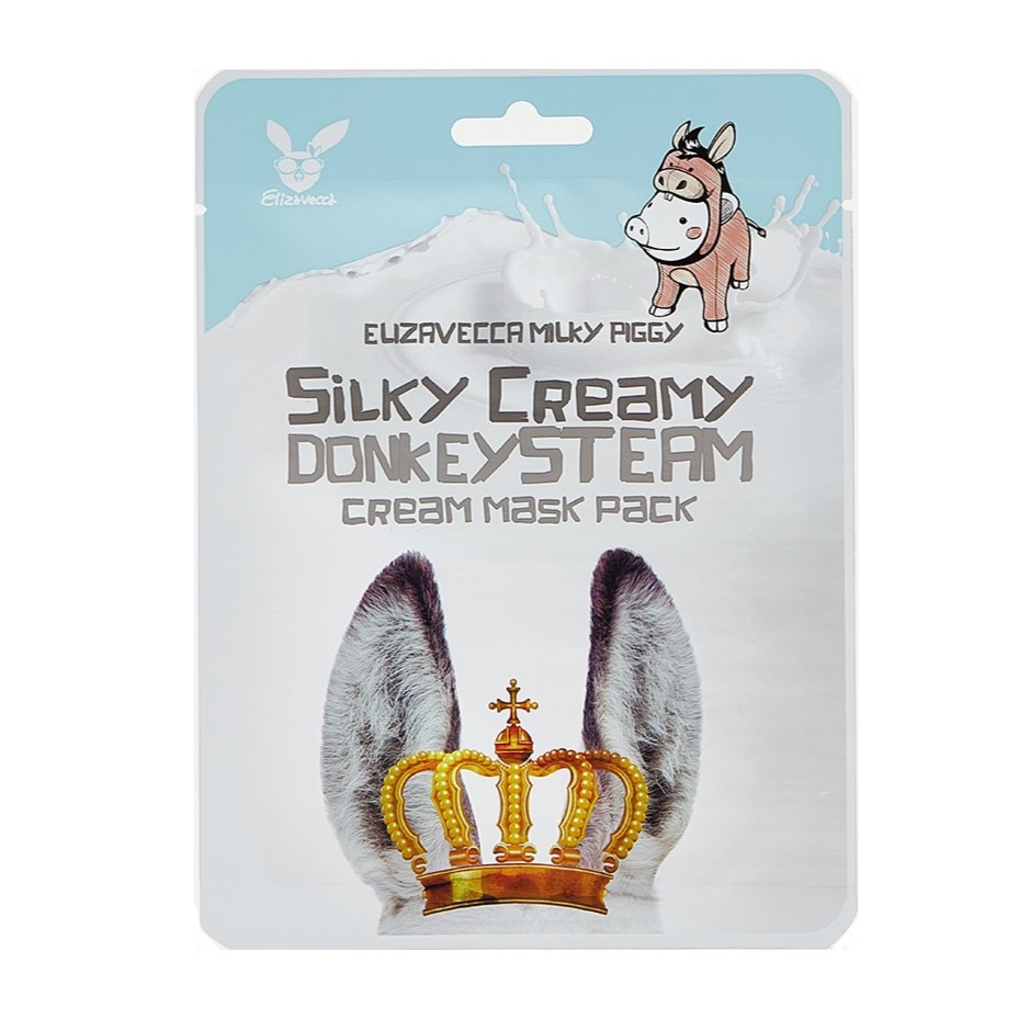 Silky creamy donkey steam cream mask pack фото 13
