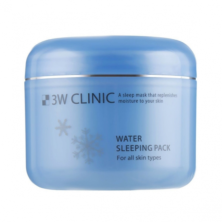 Маска для лица ночная увлажняющая 3W CLINIC Water Sleeping Pack