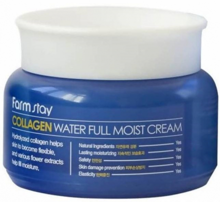 Крем для лица с гидролизованным коллагеном FarmStay Collagen Water Full Moist Cream