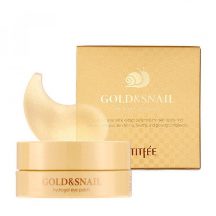 Патчи для глаз гидрогелевые с золотом и улиточным муцином PETITFEE Gold &amp; Snail Hydrogel Eye Patch
