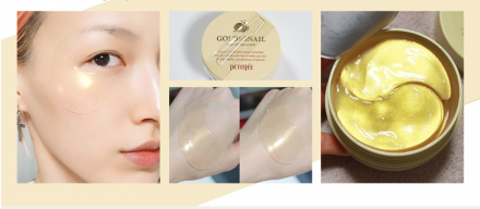 Патчи для глаз гидрогелевые с золотом и улиточным муцином PETITFEE Gold &amp; Snail Hydrogel Eye Patch