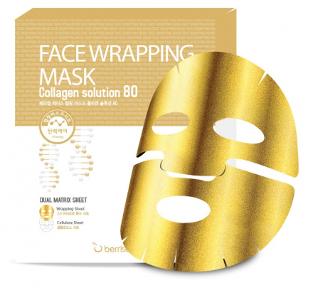 Маска для лица FW с коллагеном Berrisom Face Wrapping Mask Collagen Solution 80