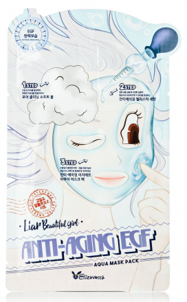Маска 3-х ступенчатая для лица омолаживающая Elizavecca Anti-Aging EGF Mask Pack