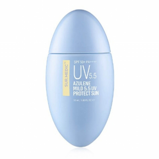 Солнцезащитный крем успокаивающий с азуленом Sur.Medic+ Azulene Mild 5.5 UV Protect Sun SPF 50 PA++++ 