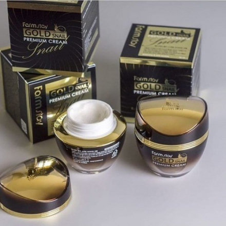 Крем для лица премиальный с золотом и муцином улитки FarmStay Gold Snail Premium Cream