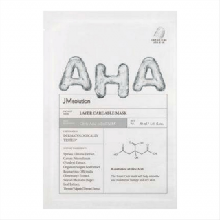 Тканевая маска выравнивающая с лимонной кислотой JMsolution Layer Care Able Mask