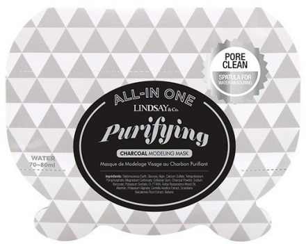 Маска альгинатная для жирной кожи Lindsay Purifying Charcoal All-in One Modeling Mask