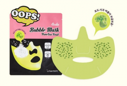 Маска для ухода пор лица Berrisom Soda Bubble Mask PoreTox Fruit
