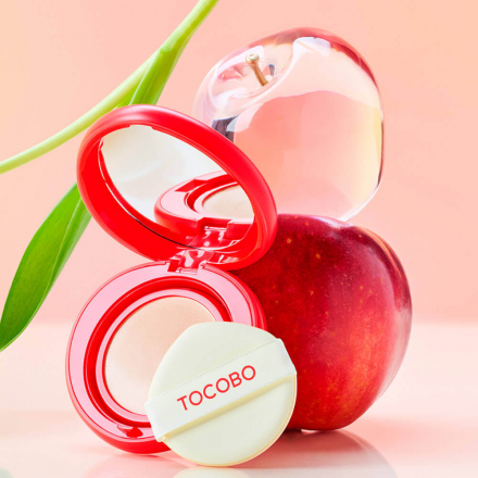 Кушон с натуральным сияющим финишем Tocobo Apple Dewy Fit Cushion SPF50+ PA++++ 21C Peach