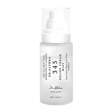 Мист для лица успокаивающий с гидролатом риса и пантенолом Dr Althea 345 Relief Cream Mist