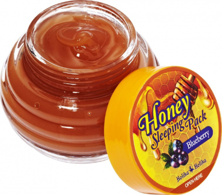 Маска ночная медовая с голубикой Holika Holika Honey Sleeping Pack Blueberry