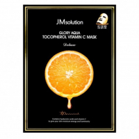 Тканевая маска для лица для выравнивания тона кожи Jmsolution Glory Aqua Tocopherol Vitamin C Mask