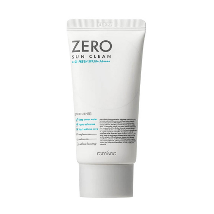 Солнцезащитный крем лёгкий освежающий Rom&amp;nd Zero Sun Clean 01.Fresh SPF50+PA++++ 