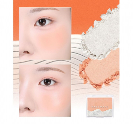 Румяна двойные Wakemake Sheer Layring Dual Blusher 07 Tangerine Surf
