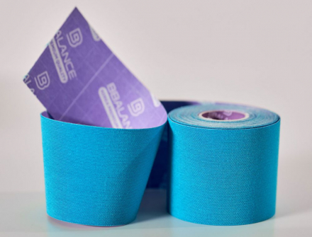 Кинезио тейп Bbalance Face Tape Silk 5см*5м шёлк голубой