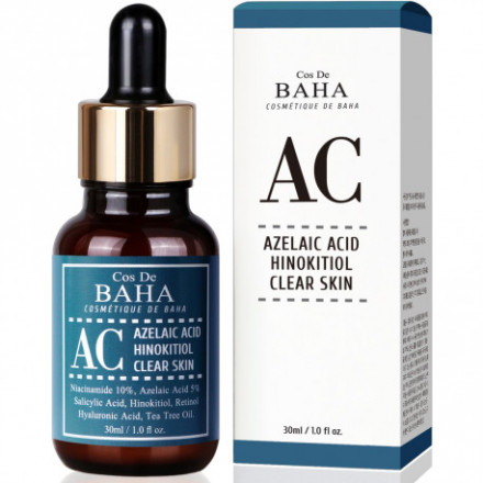 Сыворотка для лица Cos De BAHA Azelaic Acid Hinokitiol Clear Skin Acne Treatment Serum (AC)