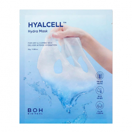 Тканевая маска для лица глубокоувлажняющая Bioheal BOH Hyalcell Hydra Mask