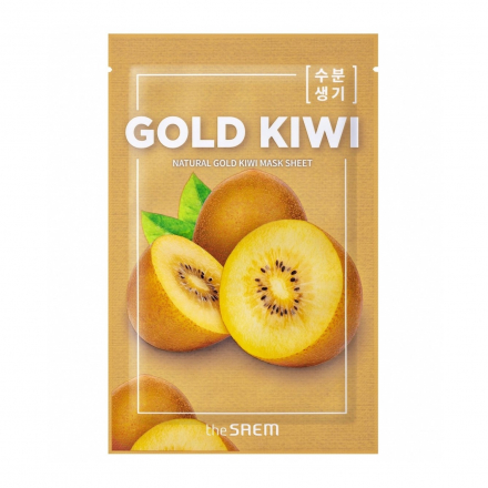 Маска тканевая с экстрактом киви The Saem Natural Gold Kiwi Mask Sheet