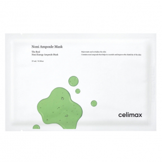 Тканевая маска для эластичности кожи с нони Celimax The Real Noni Energy Ampoule Mask