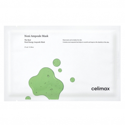 Тканевая маска для эластичности кожи с нони Celimax The Real Noni Energy Ampoule Mask