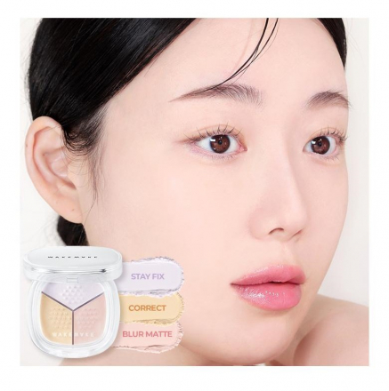 Матирующая пудра трёхцветная Wakemake Stay Fixer Multi Color Powder 02 Light Skin