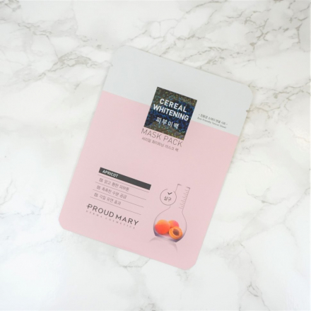 Маска тканевая для лица осветляющая PROUD MARY Cereal Whitening Mask Pack