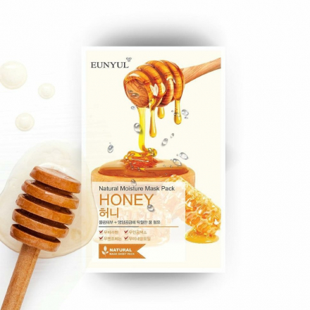 Маска для лица тканевая с экстрактом меда Eunyul Natural Moisture Mask Pack Honey