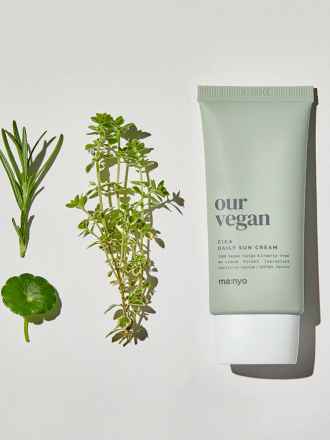 Солнцезащитный крем матирующий с веганской формулой Manyo Our Vegan Cica Daily Sun Cream
