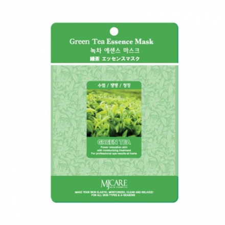 Маска тканевая для лица зеленый чай MJ CARE Green Tea Essence Mask
