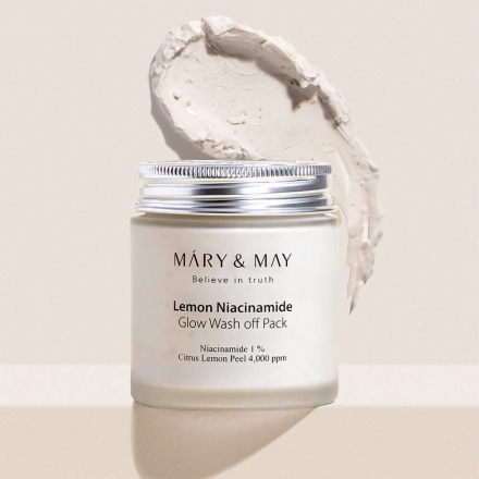 Маска глиняная для лица Mary&amp;May Lemon Niacinamide Glow Wash Off Pack