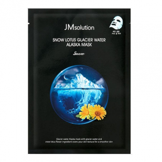 Тканевая маска для лица отшелушивающая Jmsolution Snow Lotus Glacier Water Alaska Mask Snow