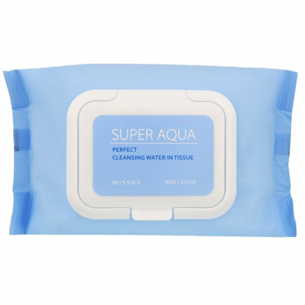 Салфетки для лица очищающие MISSHA Super Aqua Perfect Cleansing Water In Tissue