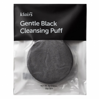 Пуфф для умывания Dear, Klairs Gentle Black Cleansing Puff