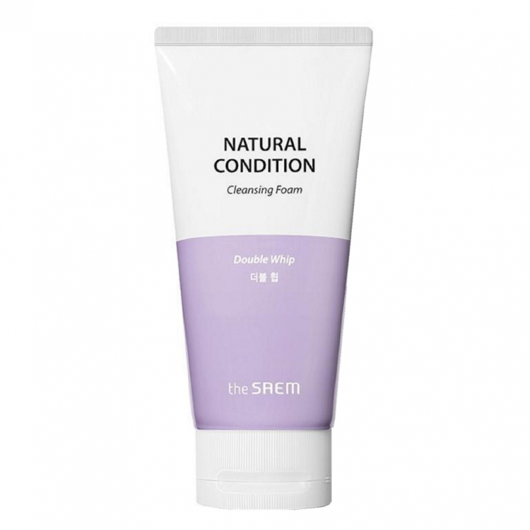 Пенка для умывания с шелком и маточным молочком The Saem Natural Condition Cleansing Foam Double Whip