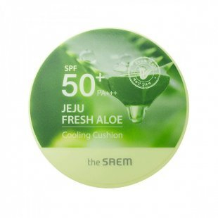 Кушон солнцезащитный с алоэ THE SAEM Jeju Fresh Aloe Cooling Cushion Natural Beige SPF50