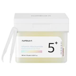 Пилинг-пэды осветляющие витаминные с ниацинамидом Numbuzin No.5 Vitamin-Niacinamide Concentrated Pad