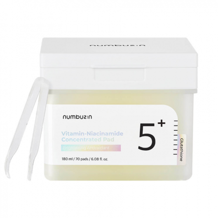 Пилинг-пэды осветляющие витаминные с ниацинамидом Numbuzin No.5 Vitamin-Niacinamide Concentrated Pad