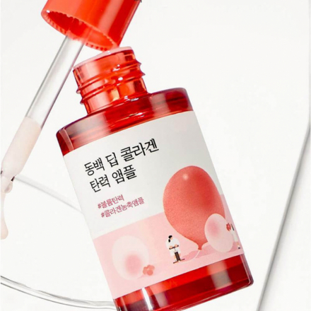 Сыворотка для лица укрепляющая с коллагеном и камелией Round Lab Camellia Deep Collagen Firming Ampoule
