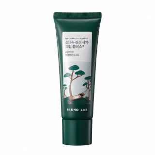 Крем двухкомпонентный успокаивающий для проблемной кожи лица Round Lab Pine Calming Cica Cream Plus