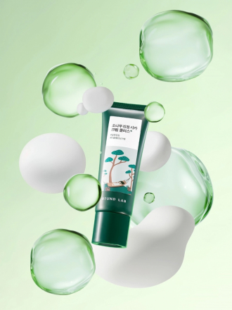 Крем двухкомпонентный успокаивающий для проблемной кожи лица Round Lab Pine Calming Cica Cream Plus